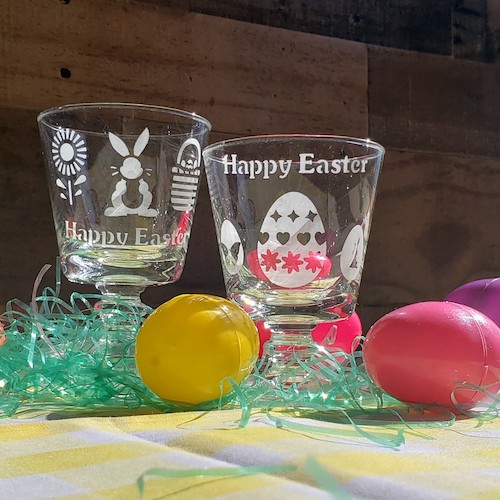 Glass Etching: Easter Inspirations